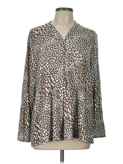 Pre-owned Chico's Cardigan Sweater In Brown