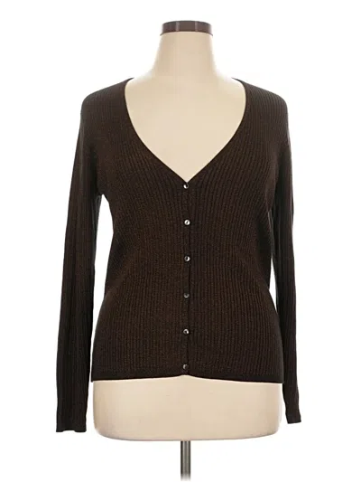 Pre-owned Chico's Cardigan Sweater In Brown