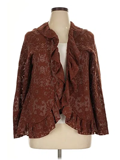 Pre-owned Chico's Cardigan Sweater In Brown