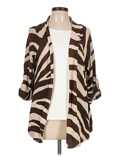 Pre-owned Chico's Cardigan Sweater In Brown