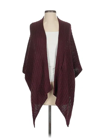 Pre-owned Chico's Cardigan Sweater In Burgundy