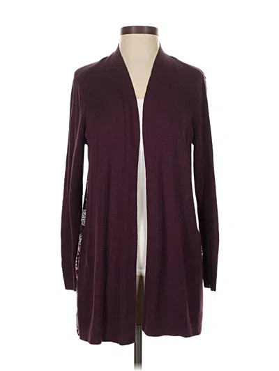 Pre-owned Chico's Cardigan Sweater In Burgundy