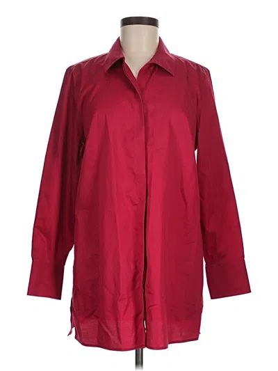 Pre-owned Chico's Cardigan Sweater In Burgundy