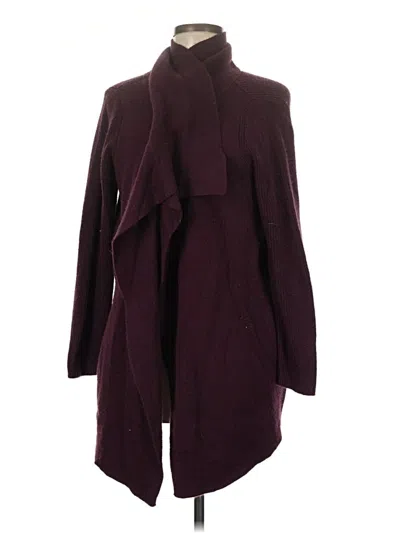 Pre-owned Chico's Cardigan Sweater In Burgundy