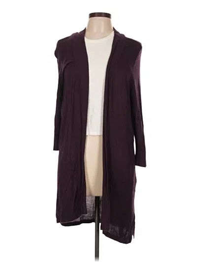 Pre-owned Chico's Cardigan Sweater In Burgundy