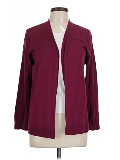 Pre-owned Chico's Cardigan Sweater In Burgundy