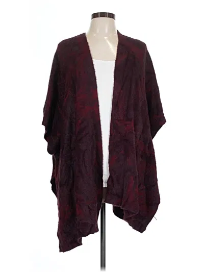 Pre-owned Chico's Cardigan Sweater In Burgundy