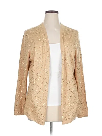 Pre-owned Chico's Cardigan Sweater In Gold