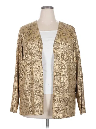 Pre-owned Chico's Cardigan Sweater In Gold
