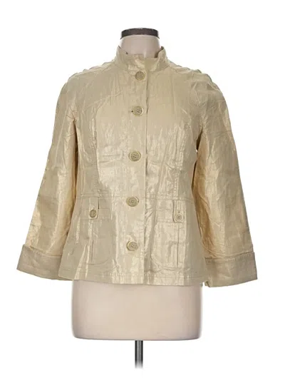 Pre-owned Chico's Cardigan Sweater In Gold
