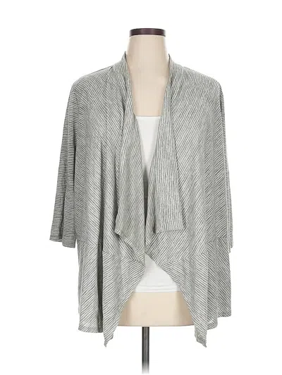 Pre-owned Chico's Cardigan Sweater In Gray