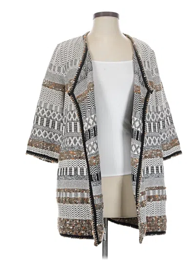 Pre-owned Chico's Cardigan Sweater In Gray