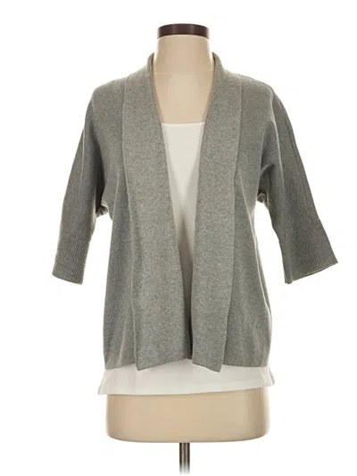 Pre-owned Chico's Cardigan Sweater In Gray