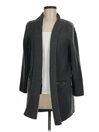 Pre-owned Chico's Cardigan Sweater In Gray