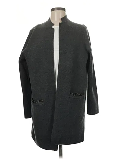 Pre-owned Chico's Cardigan Sweater In Gray