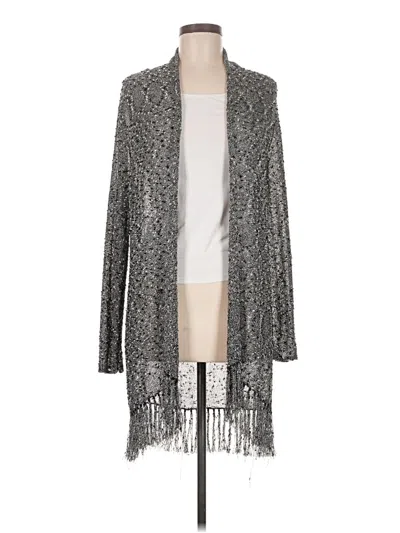Pre-owned Chico's Cardigan Sweater In Gray