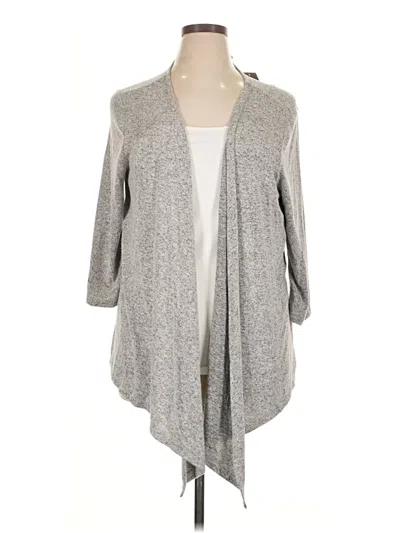 Pre-owned Chico's Cardigan Sweater In Gray