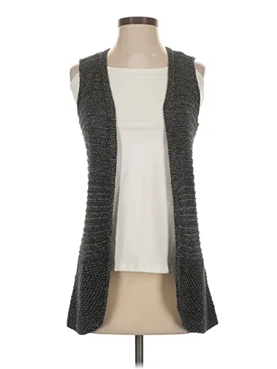 Pre-owned Chico's Cardigan Sweater In Gray