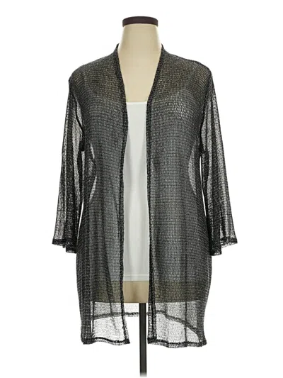 Pre-owned Chico's Cardigan Sweater In Gray