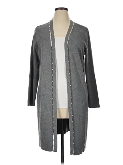Pre-owned Chico's Cardigan Sweater In Gray