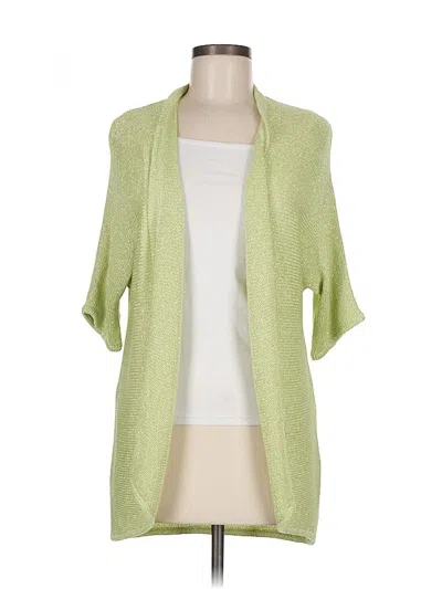 Pre-owned Chico's Cardigan Sweater In Green