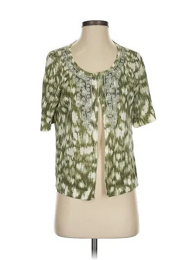 Pre-owned Chico's Cardigan Sweater In Green