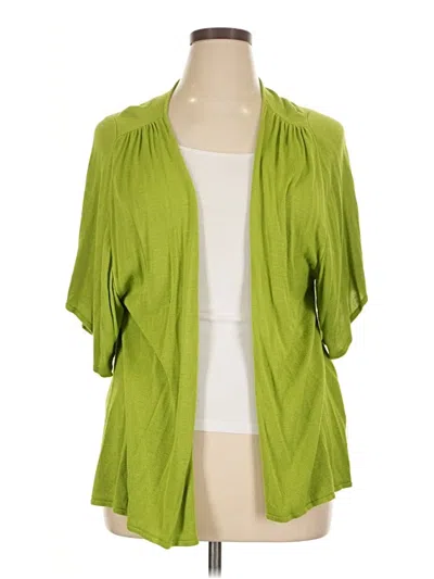 Pre-owned Chico's Cardigan Sweater In Green
