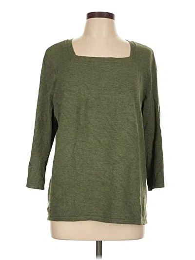 Pre-owned Chico's Cardigan Sweater In Green