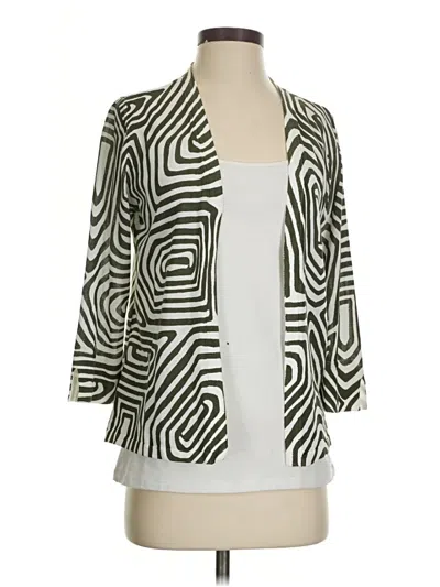 Pre-owned Chico's Cardigan Sweater In Green