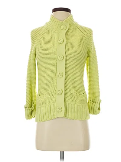 Pre-owned Chico's Cardigan Sweater In Green