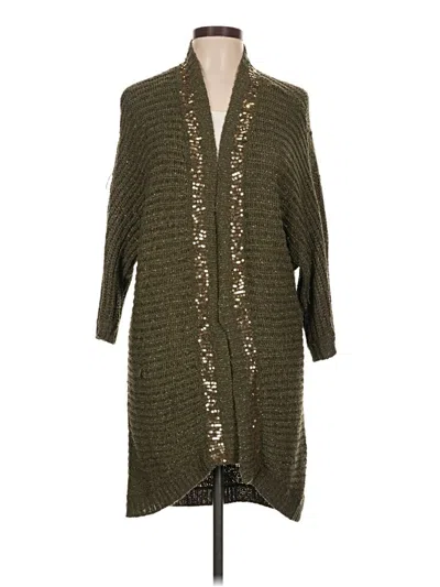 Pre-owned Chico's Cardigan Sweater In Green