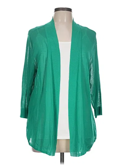 Pre-owned Chico's Cardigan Sweater In Green
