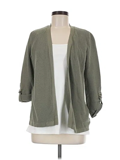 Pre-owned Chico's Cardigan Sweater In Green