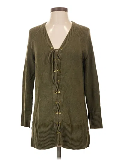 Pre-owned Chico's Cardigan Sweater In Green
