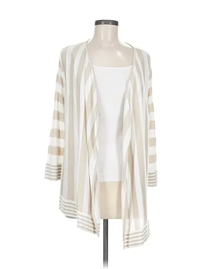 Pre-owned Chico's Cardigan Sweater In Ivory