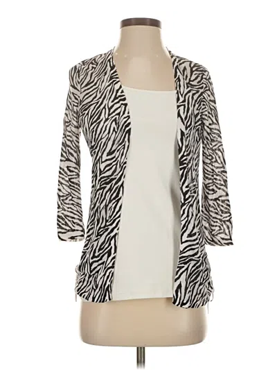Pre-owned Chico's Cardigan Sweater In Ivory