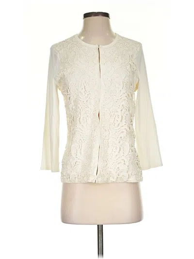 Pre-owned Chico's Cardigan Sweater In Ivory
