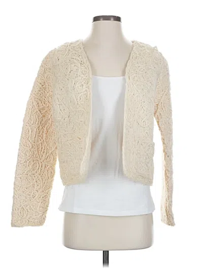 Pre-owned Chico's Cardigan Sweater In Ivory
