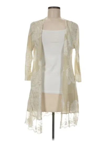 Pre-owned Chico's Cardigan Sweater In Ivory