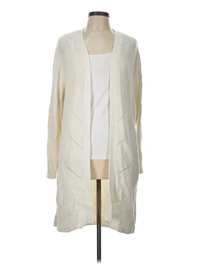 Pre-owned Chico's Cardigan Sweater In Ivory