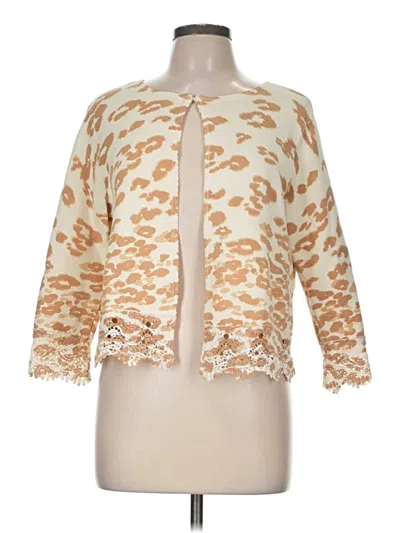 Pre-owned Chico's Cardigan Sweater In Ivory