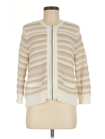 Pre-owned Chico's Cardigan Sweater In Ivory