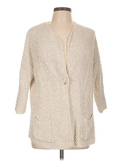 Pre-owned Chico's Cardigan Sweater In Ivory