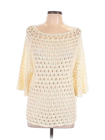 Pre-owned Chico's Cardigan Sweater In Ivory