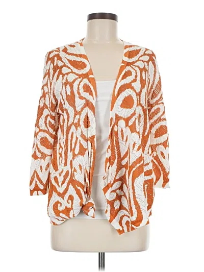 Pre-owned Chico's Cardigan Sweater In Orange