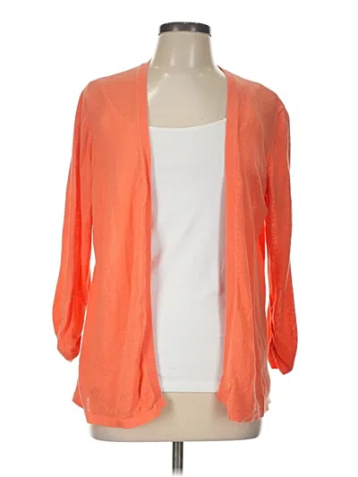 Pre-owned Chico's Cardigan Sweater In Orange