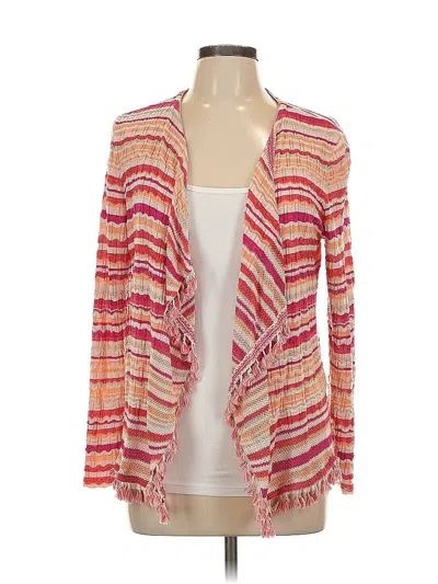 Pre-owned Chico's Cardigan Sweater In Pink