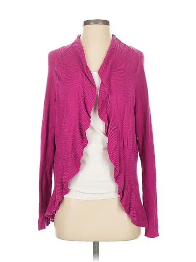 Pre-owned Chico's Cardigan Sweater In Pink