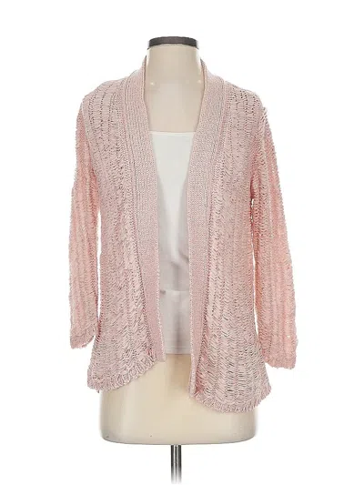 Pre-owned Chico's Cardigan Sweater In Pink