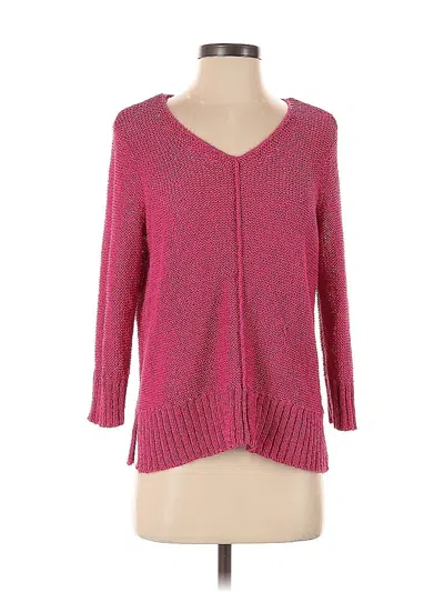 Pre-owned Chico's Cardigan Sweater In Pink